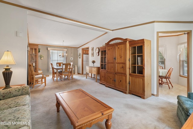 1104 Sycamore Ct, Whiting, NJ 08759 - living room featuring light carpet and a chandelier