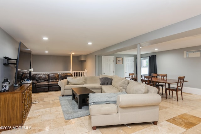 27 Gillette St, Keansburg, NJ 07734 - living area with recessed lighting and baseboards