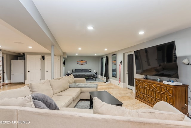 27 Gillette St, Keansburg, NJ 07734 - living area featuring recessed lighting and baseboards