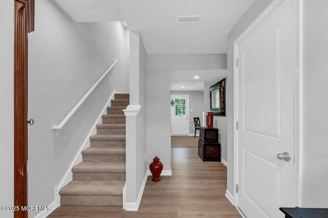 703 Cyprus Ct, Forked River, NJ 08731 - stairway with wood finished floors and recessed lighting