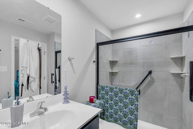 703 Cyprus Ct, Forked River, NJ 08731 - full bathroom with vanity and a shower stall