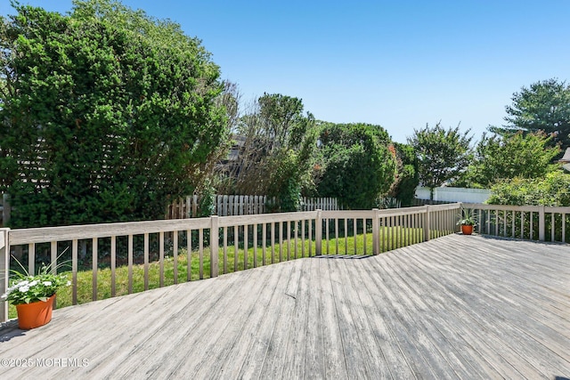 1120 Pennsylvania Ave, Manasquan, NJ 08736 - wooden deck with a fenced backyard