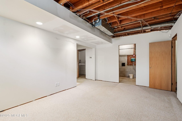 1120 Pennsylvania Ave, Manasquan, NJ 08736 - finished below grade area featuring washer / dryer and recessed lighting