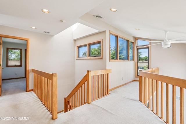 1120 Pennsylvania Ave, Manasquan, NJ 08736 - corridor featuring an upstairs landing, carpet, and recessed lighting