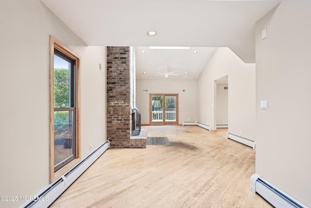 1120 Pennsylvania Ave, Manasquan, NJ 08736 - unfurnished living room with baseboard heating, healthy amount of natural light, and recessed lighting