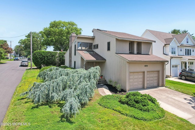1120 Pennsylvania Ave, Manasquan, NJ 08736 - multi unit property with a garage, driveway, a chimney, and roof with shingles
