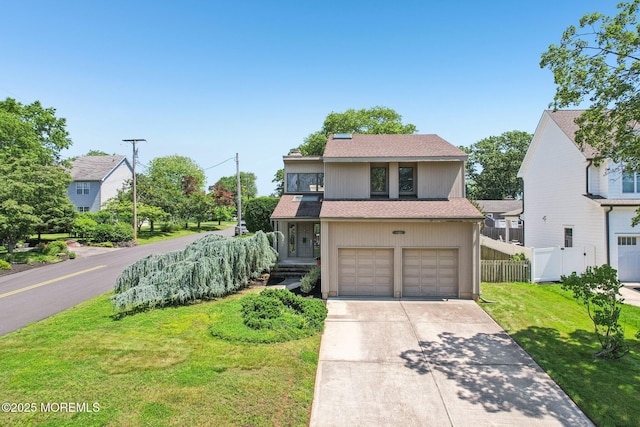 1120 Pennsylvania Ave, Manasquan, NJ 08736 - view of front facade with concrete driveway, an attached garage, and a shingled roof