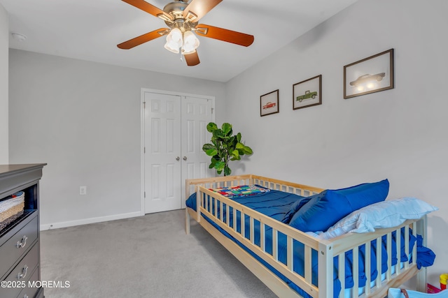 249 Chickadee Ct Unit 1000, Freehold, NJ 07728 - bedroom featuring carpet floors, a closet, and ceiling fan