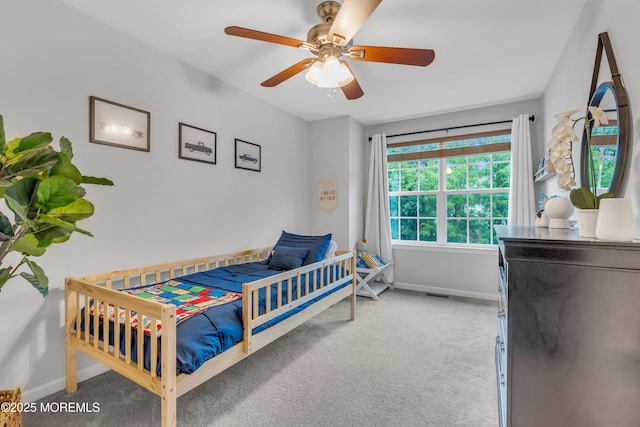 249 Chickadee Ct Unit 1000, Freehold, NJ 07728 - carpeted bedroom featuring baseboards and ceiling fan