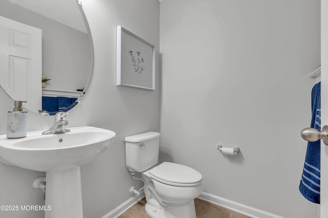 249 Chickadee Ct Unit 1000, Freehold, NJ 07728 - half bath with baseboards and tile patterned floors