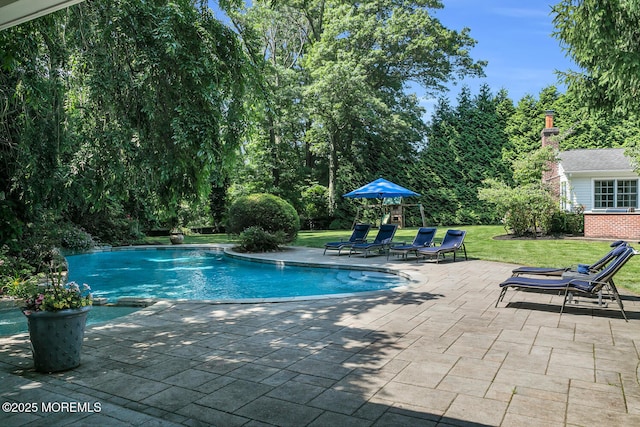 1 Van Cir, Rumson, NJ 07760 - swimming pool featuring a patio area and a lawn