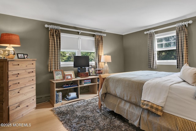 1 Van Cir, Rumson, NJ 07760 - bedroom featuring multiple windows, wood finished floors, and crown molding