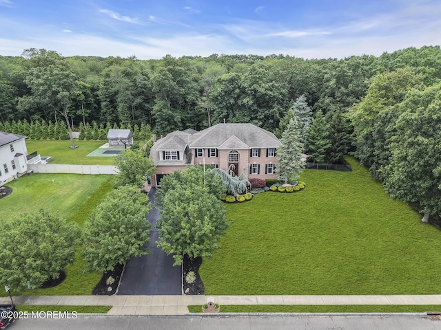 1020 Aumack Rd, Jackson, NJ 08527 - aerial view of property and surrounding area with a heavily wooded area