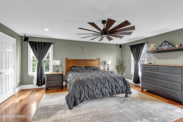 1020 Aumack Rd, Jackson, NJ 08527 - bedroom with light wood-style floors, recessed lighting, and a ceiling fan