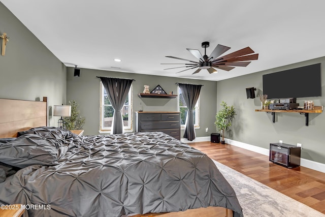 1020 Aumack Rd, Jackson, NJ 08527 - bedroom featuring wood finished floors, recessed lighting, and a ceiling fan