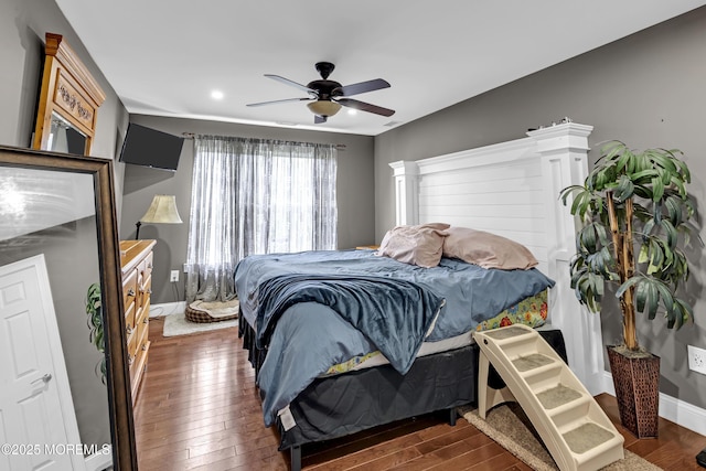 1020 Aumack Rd, Jackson, NJ 08527 - bedroom with wood finished floors, ceiling fan, and recessed lighting