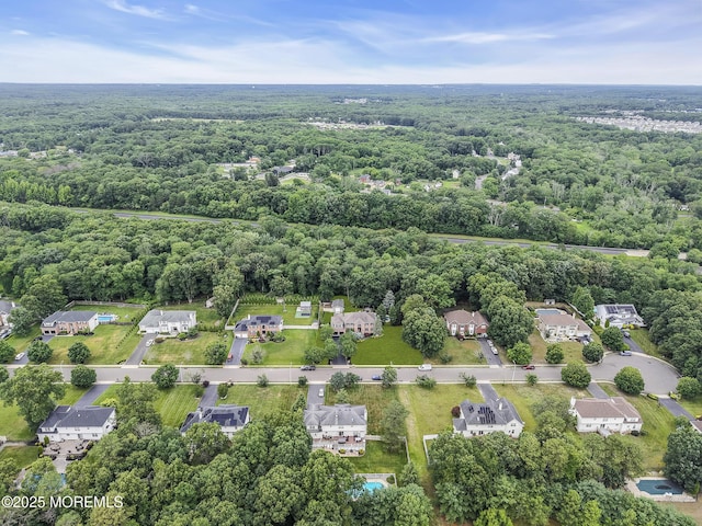 1020 Aumack Rd, Jackson, NJ 08527 - aerial perspective of suburban area with a heavily wooded area