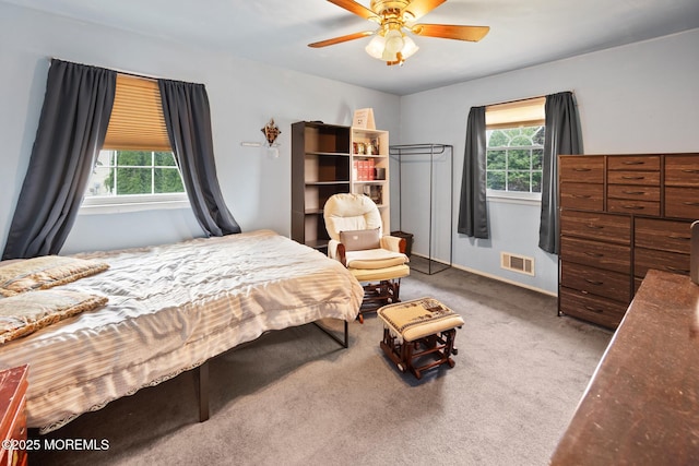 117 Greymoor Rd, Howell, NJ 07731 - bedroom featuring multiple windows, carpet flooring, and ceiling fan