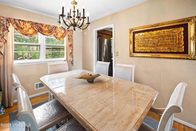 117 Greymoor Rd, Howell, NJ 07731 - dining room with a chandelier and wood finished floors
