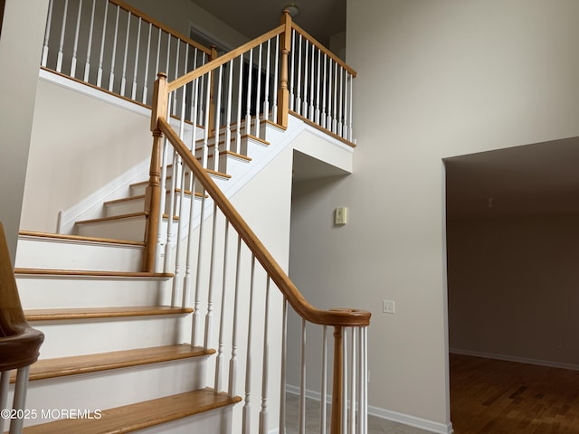 6 Eagle Ridge Ln, West Creek, NJ 08092 - staircase with wood finished floors and baseboards