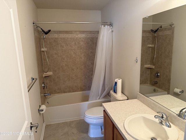 6 Eagle Ridge Ln, West Creek, NJ 08092 - full bathroom with vanity, shower / bath combo with shower curtain, and tile patterned floors