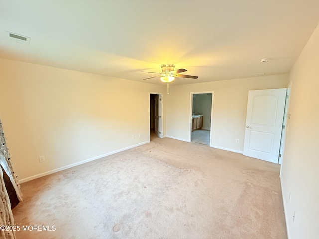 6 Eagle Ridge Ln, West Creek, NJ 08092 - unfurnished bedroom with light colored carpet, connected bathroom, and ceiling fan
