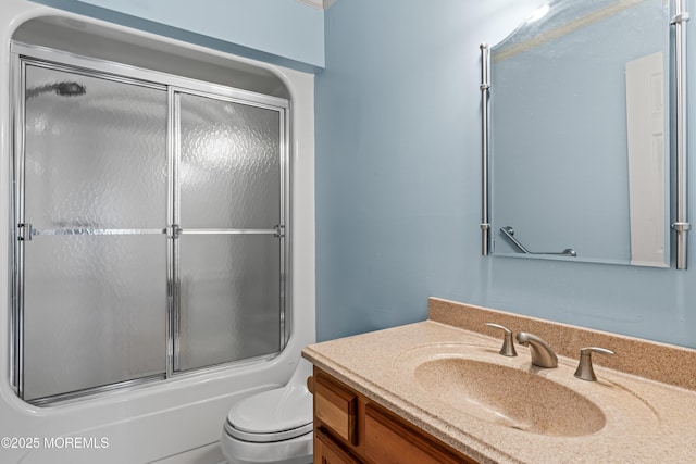 20 Birch Ln, Colts Neck, NJ 07722 - bathroom featuring vanity and bath / shower combo with glass door
