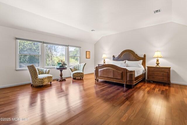 20 Birch Ln, Colts Neck, NJ 07722 - bedroom with lofted ceiling and wood finished floors