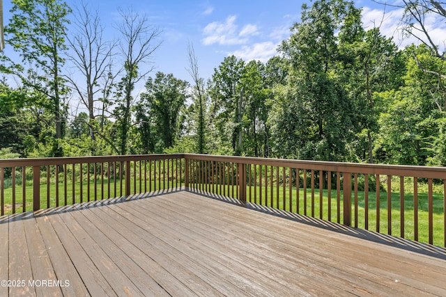 20 Birch Ln, Colts Neck, NJ 07722 - wooden deck with a lawn