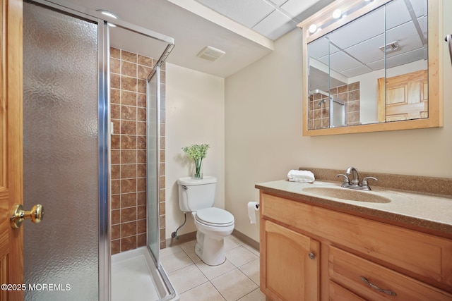 3 Mcelwaine Dr, Freehold, NJ 07728 - full bathroom with vanity, tile patterned flooring, and a stall shower