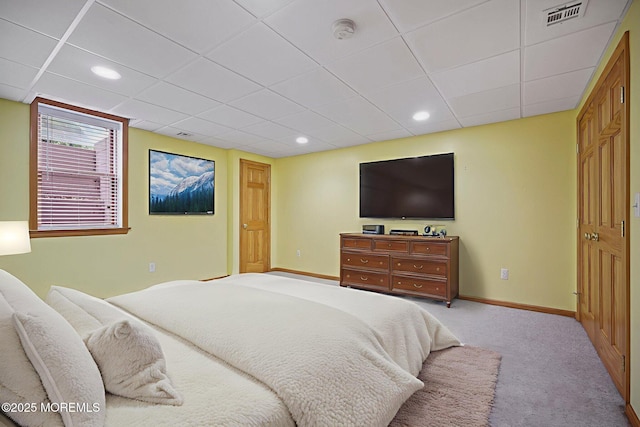 3 Mcelwaine Dr, Freehold, NJ 07728 - bedroom featuring a drop ceiling, carpet floors, and recessed lighting
