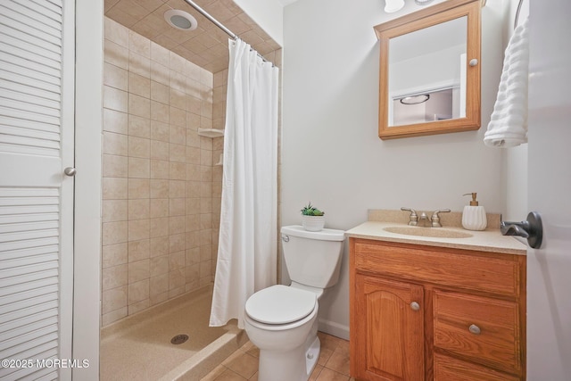 3 Mcelwaine Dr, Freehold, NJ 07728 - full bathroom featuring vanity, tiled shower, and tile patterned flooring