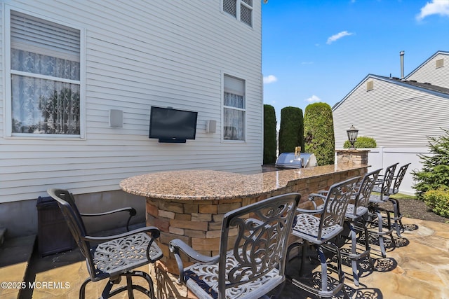 43 Shawnee Way, Morganville, NJ 07751 - view of patio with an outdoor kitchen
