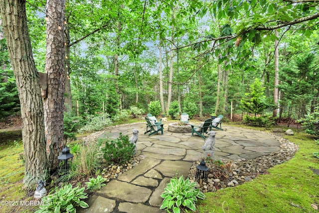 15 Conor Rd, Jackson, NJ 08527 - view of patio / terrace featuring an outdoor fire pit