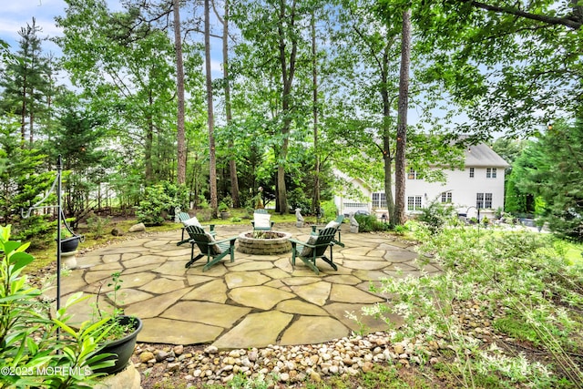 15 Conor Rd, Jackson, NJ 08527 - view of patio / terrace with a fire pit
