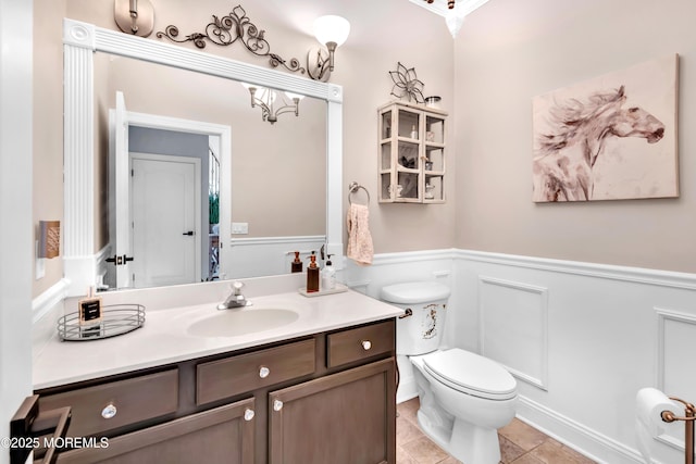 15 Conor Rd, Jackson, NJ 08527 - bathroom featuring wainscoting, vanity, and a decorative wall