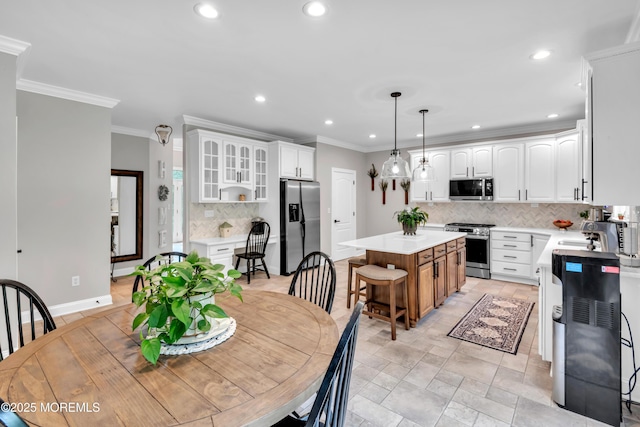15 Conor Rd, Jackson, NJ 08527 - dining room with recessed lighting and ornamental molding