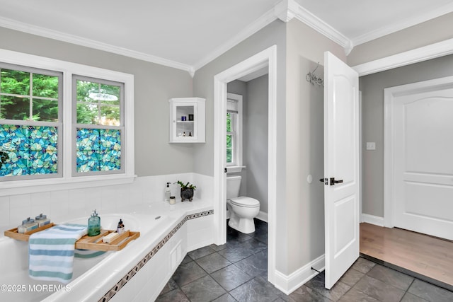 15 Conor Rd, Jackson, NJ 08527 - full bath featuring plenty of natural light, a garden tub, and ornamental molding
