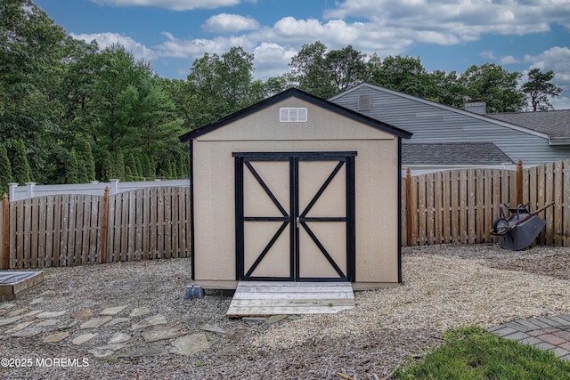 15 Liverpool Ct, Toms River, NJ 08753 - view of shed with a fenced backyard