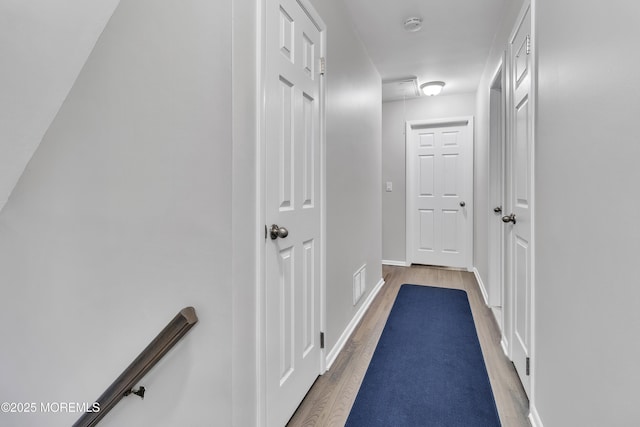 15 Liverpool Ct, Toms River, NJ 08753 - hallway featuring wood finished floors, an upstairs landing, and attic access