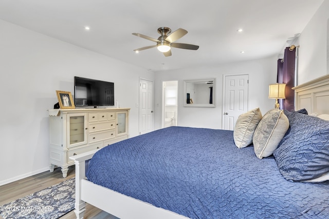 15 Liverpool Ct, Toms River, NJ 08753 - bedroom featuring wood finished floors, a ceiling fan, recessed lighting, and ensuite bath