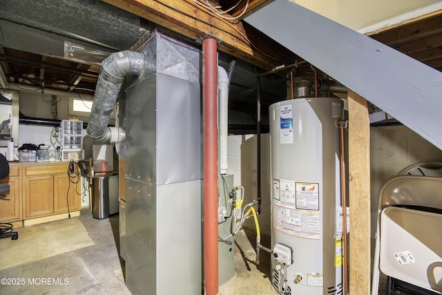 15 Liverpool Ct, Toms River, NJ 08753 - utility room featuring gas water heater and heating unit