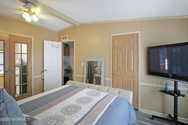 26 Pine Ridge Blvd, Whiting, NJ 08759 - bedroom with ornamental molding and wood finished floors