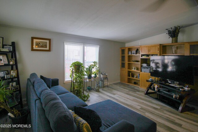 26 Pine Ridge Blvd, Whiting, NJ 08759 - living room featuring light wood-style flooring and lofted ceiling
