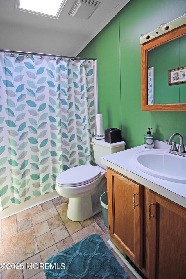 26 Pine Ridge Blvd, Whiting, NJ 08759 - full bath with vanity, stone tile floors, and curtained shower