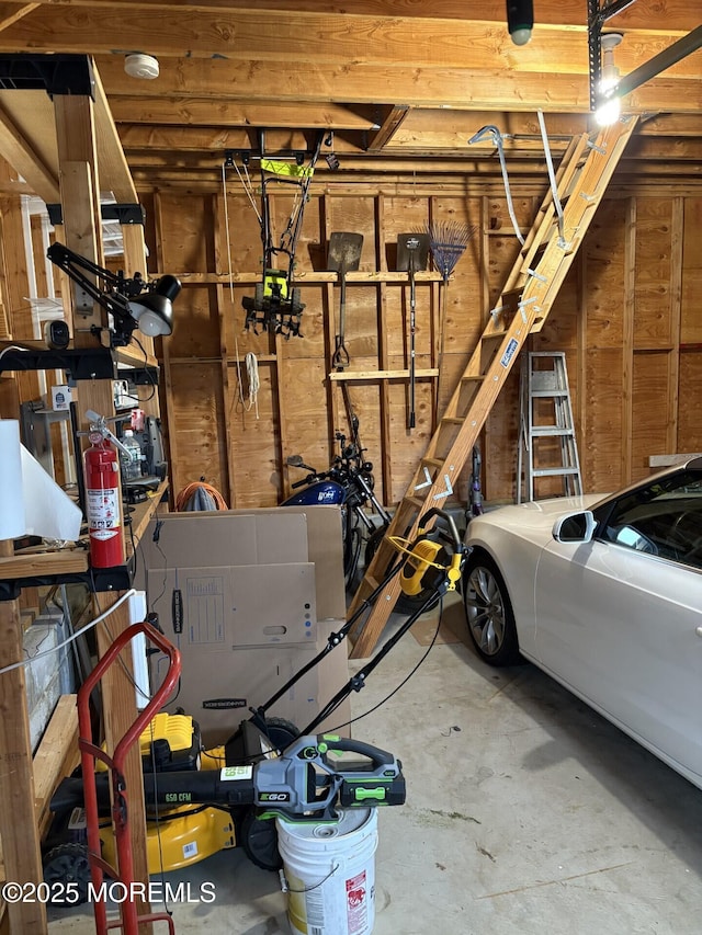 124 Mckinnon St, Piscataway Twp, NJ 08854 - garage featuring wooden walls
