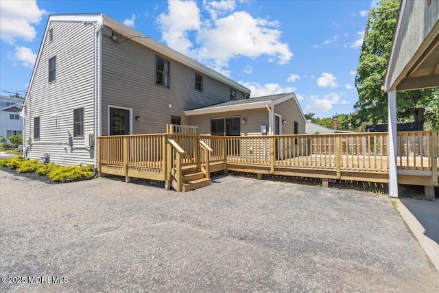 367 Marine St, Tuckerton, NJ 08087 - rear view of house featuring a wooden deck