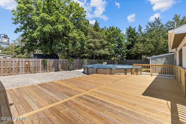 367 Marine St, Tuckerton, NJ 08087 - wooden deck with a fenced backyard