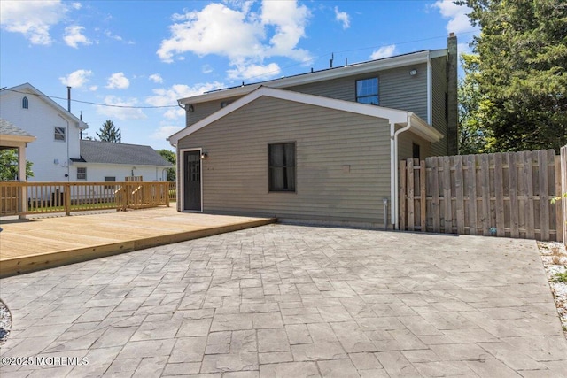 367 Marine St, Tuckerton, NJ 08087 - rear view of property with a wooden deck and a patio area