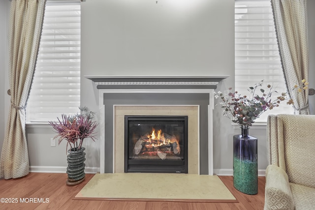 130 Masters Dr, Monroe, NJ 08831 - detailed view of wood finished floors and a fireplace with flush hearth